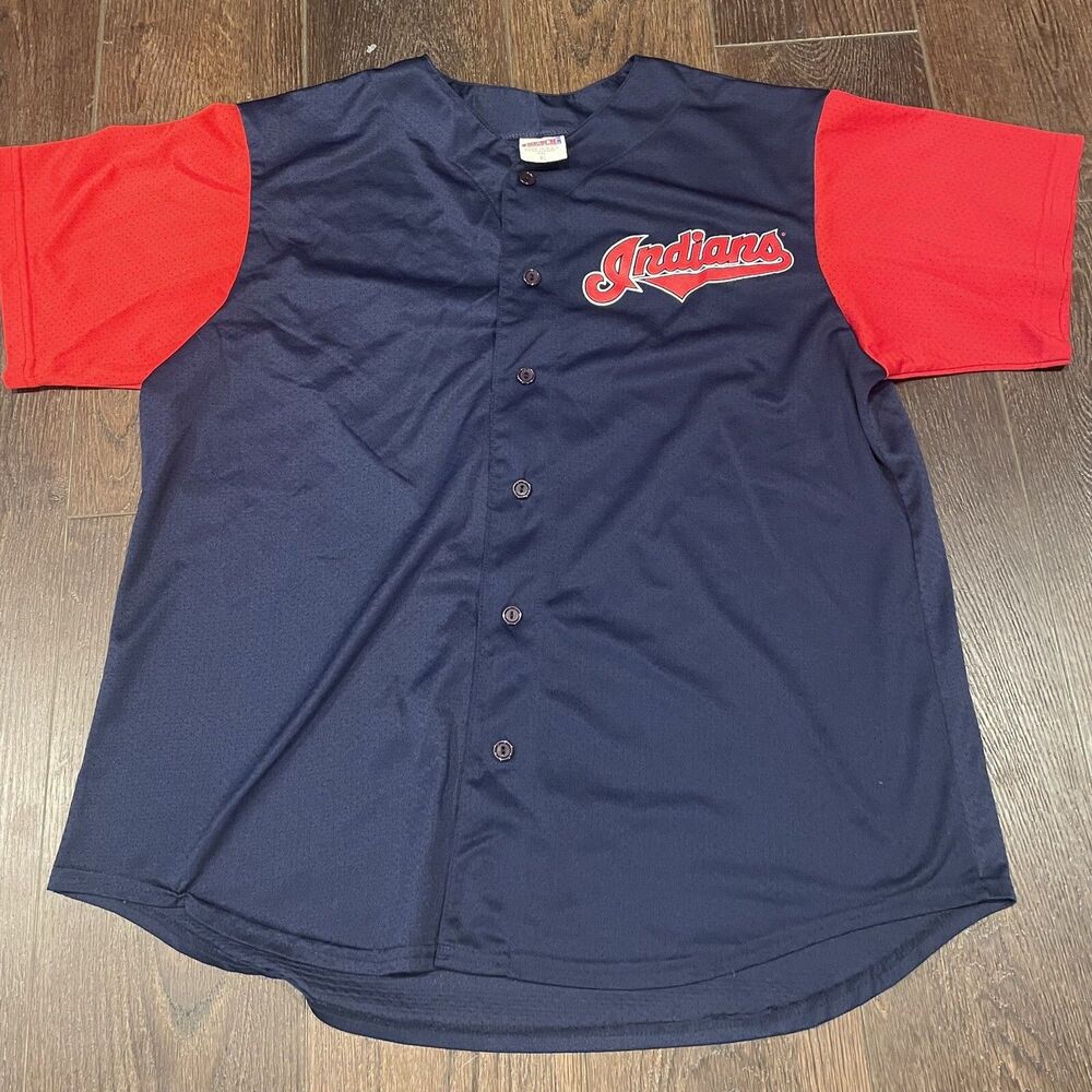 Vintage Off The Bench MLB Cleveland Indians (Guardians) Jersey Mens Size XL; 90s